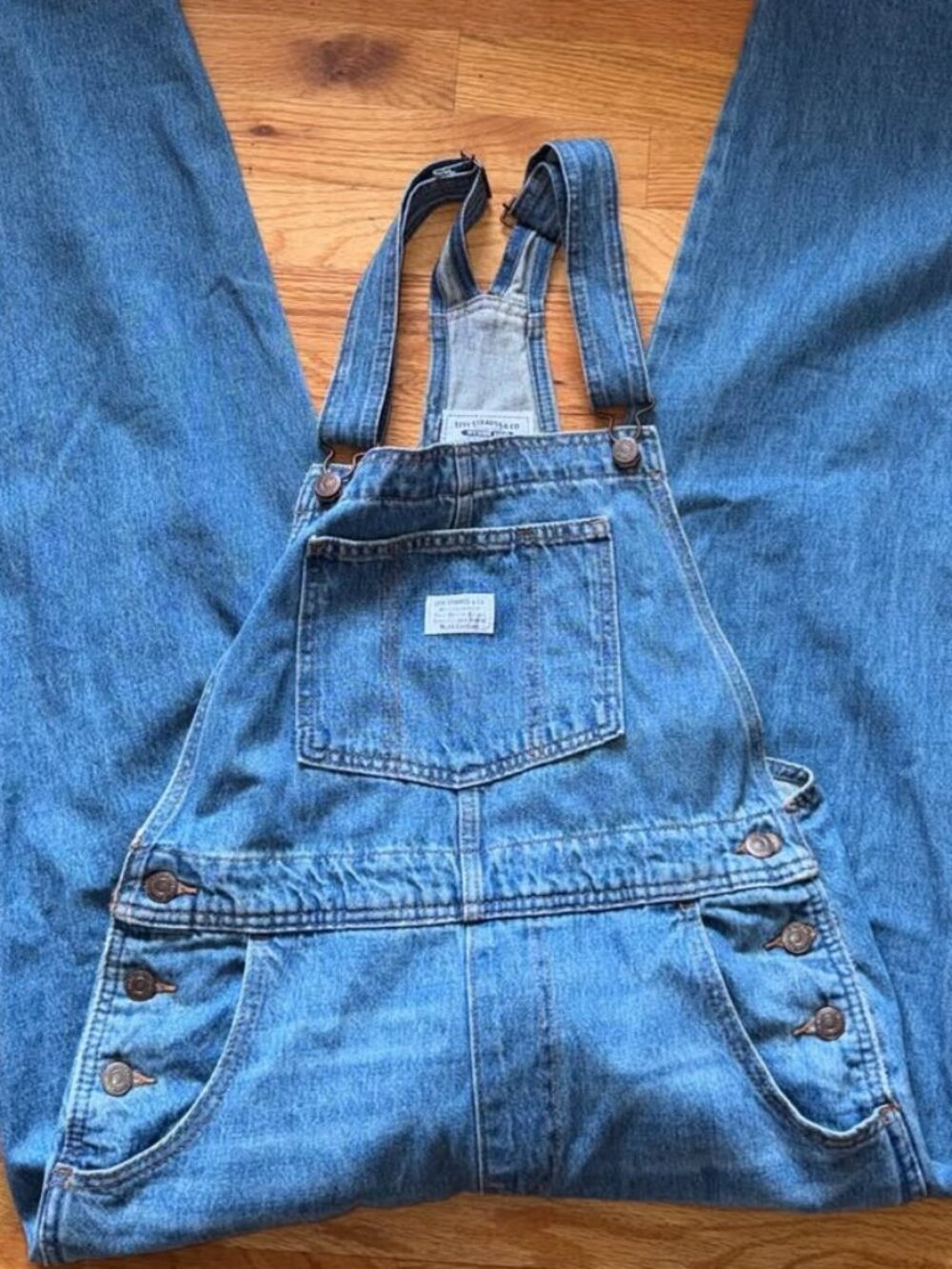 Vintage Levi’s Strauss Two Horses Brand, denim overalls. Womens medium.